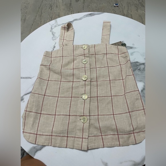 Mango women square neck sleeveless top tan size - Picture 5 of 9